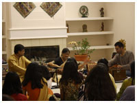Accompanying vocalist Vidushi Purnima Chowdhury at a House Concert, San Diego, CA