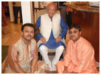 With Pt. Ravi Shankar and Hindustani vocalist Sougata Banerjee