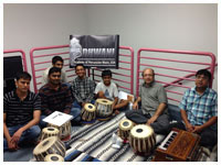 With Pt. Abhijit Banerjee at Dhwani Academy of Percussion Music 