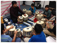 Class at Dhwani Academy of Percussion Music 