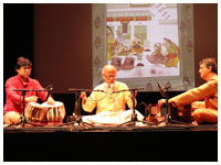 Accompanying vocalist Pt. Sandip Ghosh at Norton Simon Museum, Pasadena, CA